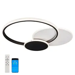 Люстра стельова LED Levistella 7871016, 50W, біло-чорна, з пультом, сучасний стиль для дому