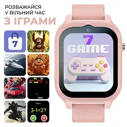 Дитячий смарт-годинник JETIX G99 зі змінним корпусом, GPS, 4G Відеодзвінком і вологозахистом (Pink) - мініатюра 8