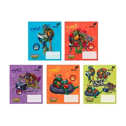 Зошит Kite Ninjia Turtles, 18 аркушів, клітинка (NT26-236), в асортименті
