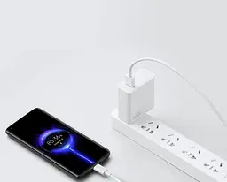 Кабель для швидкого заряджання телефона Xiaomi 120 Вт 6 A зарядний кабель шнур шнур Xiaomi Type C Білий - мініатюра 6