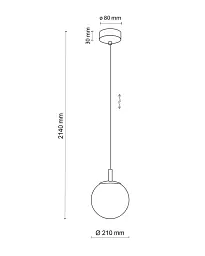 Підвісний світильник, люстра TK Lighting 6340 Cadix G9 1x8W IP20 бурштиновий - мініатюра 2
