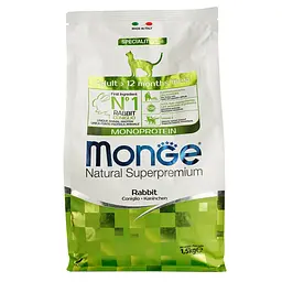 Сухий корм Monge Cat Adult з кроликом, 1,5 кг (70011945) - мініатюра 2