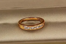 Кільце Xuping Jewelry доріжка прямокутні камені р 13 золотисте - мініатюра 2