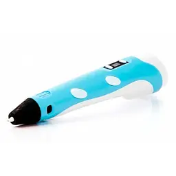 3D ручка з LCD дисплеєм та набором еко пластику для 3D малювання 3D Pen Blue - мініатюра 5