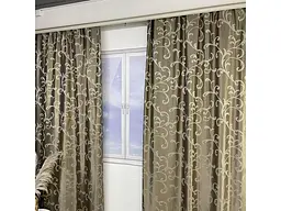 Жакардові штори кавового кольору з вензелем на тасьмі 2шт. 150х270 ALBO pbe0052391 - мініатюра 7