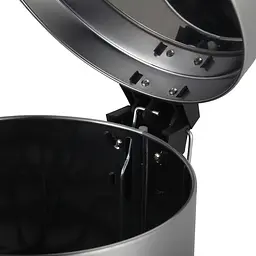 Відро для сміття з плавним закриттям кругле Zerix Solo-TC0205 SS Color 5л нержавіюча сталь ZX5888, Нержавіюча сталь - мініатюра 6