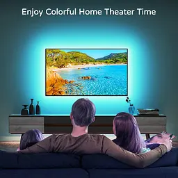 Освітлення для телевізора Hamlite TV Backlight 70, 75, 80, 82-дюймове, USB-світлодіодна стрічка для освітлення телевізора - мініатюра 3