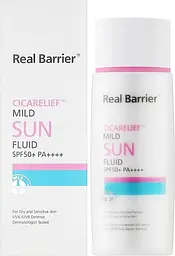 Сонцезахисний флюїд для обличчя Real Real Barrier Cicarelief Mild Sun Fluid SPF50+ PA++++ 55 мл - мініатюра 2