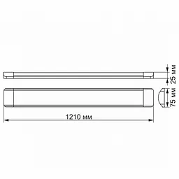 LED світильник лінійний VIDEX 36W 1,2М 5000K - мініатюра 3