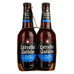 Набір упаковка пива Estrella Galicia безалкогольне світле 0% 1.32 л (0.33 л x 4 шт.) - мініатюра 5