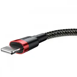 Дата кабель Baseus Cafule USB to Lightning 2.4A 1 м CALKLF-B Червоний / Чорний - мініатюра 3