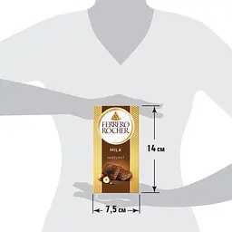 Шоколад Ferrero Rocher молочний з лісовим горіхом 90 г (895506) - мініатюра 4