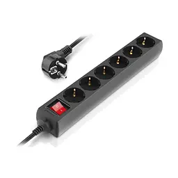Мережевий фільтр живлення REAL-EL RS-6 Protect M 5m, black (EL122300036) - мініатюра 7