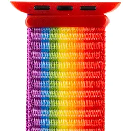 Ремінець Nylon для Apple Watch 38/40/41/42mm(ser.10) Різнокольоровий / Rainbow - мініатюра 2