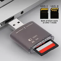 Кардрідер USB 3.0 для карт NM та SD, подвійний слот, швидкість до 5 Гбіт/с - мініатюра 3