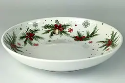 Тарілка 22,8x4,8 см "Різдвяні дзвоники", 900 мл