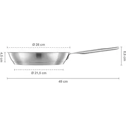 Сковорода Fiskars All Steel матова 26 см (1064744) - мініатюра 6