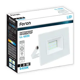 Світлодіодний прожектор Feron LL-6020 20Вт 6400K білий - мініатюра 2