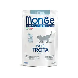М'ясний паштет Monge Cat Monoprotein Kitten для кошенят з фореллю 85 гр