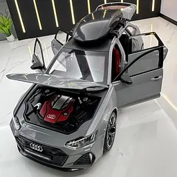 Колекційна металева модель автомобіля АвтоЕксперт Audi RS6 з автобоксом на дах, інерцією, світлом та звуком 1:24 - мініатюра 6