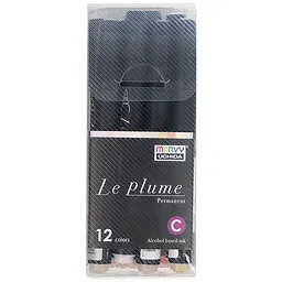 Набір спиртових маркерів односторонні Тілесні відтінки LE PLUME BRUSH 12 шт Marvy