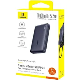 Павербанк Baseus EnerFill Bipow2 Pro Black 10 000 mAh / 22.5 Вт (P1008210D123-00) - мініатюра 6