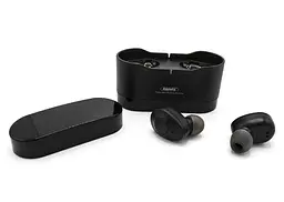 Бездротова Bluetooth стерео гарнітура Remax TWS-22 з кейсом Чорний - мініатюра 7