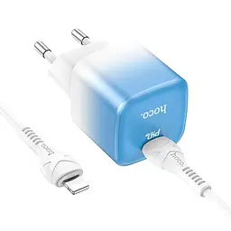 Адаптер мережевий HOCO Type-C to Lightning cable single port charge set C101A набір з кабелем - мініатюра 8