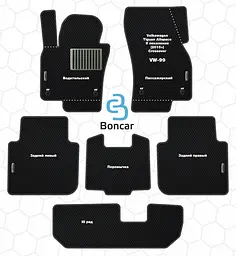 Килимок водія EVA для Volkswagen Tiguan II USA Allspace 2015- з підп'ятником 1 шт - мініатюра 2