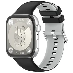 Ремінець ArmorStandart для Huawei Watch Fit 3 / 4 / 4 Pro Black Grey (ARM89072)