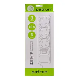 Мережевий фільтр живлення Patron EXT-PN-SP-1035, 5m Black (EXT-PN-SP-1035) - мініатюра 3