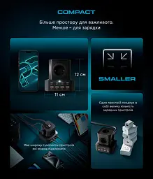 Мережевий зарядний пристрій ArmorStandart Resolute Power ARP- 544 100W GaN 2m Black (ARM73177) - мініатюра 9