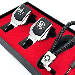 Подарунковий набір №1 для Skoda із заглушками та брелоком з логотипом - мініатюра 7