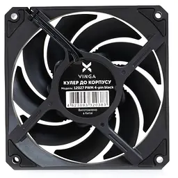 Кулер до корпусу Vinga 12027 PWM 4-pin black - мініатюра 3