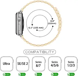 Силіконовий магнітний ремінець Tasikar для Apple Watch 45 мм, 44 мм, 42 мм, серія 8, 7, 6, 5, 4, 3, 2, 1 SE - мініатюра 5