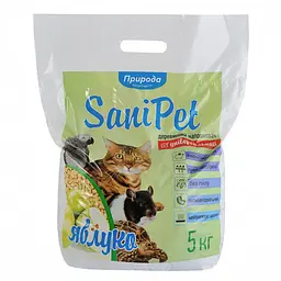 Наповнювач Природа Sani Pet деревний універсальний з ароматом яблука 5 кг PR240794 - мініатюра 3