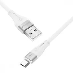 Кабель Proove Soft Silicone USB to Micro USB 2.4A (1m) white - мініатюра 3