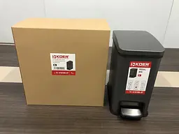 Відро для сміття з плавним закриттям прямокутне Koer TC-010108-07 8 л graphite KR5591, Графит - мініатюра 6