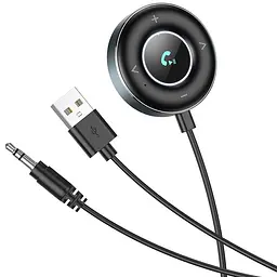 Bluetooth аудіо ресивер Borofone BC58 Gamble (USB+Jack 3,5mm) Metal gray - мініатюра 4