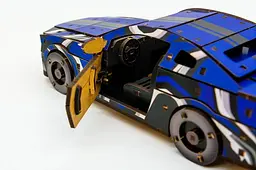 Конструктор "Muscle Car" Puz-00642 дерев'яний, 162 дет., синій колір нар. моделі 24 x 9 x 7 см PuzzleOk - мініатюра 7