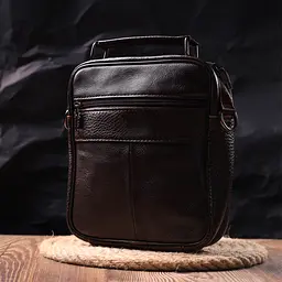Чоловічі шкіряні сумки Vintage 20х23х7 см sum0020987 - мініатюра 9