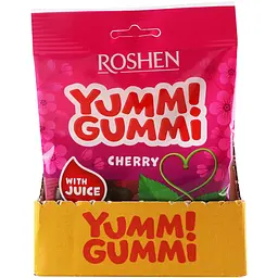 Цукерки желейні Roshen Yummi Gummi Cherry 70 г (916766) - мініатюра 3