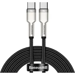 Кабель Baseus Cafule Metal Type-C to Type-C 100W (2m) black (CATJK-D01)