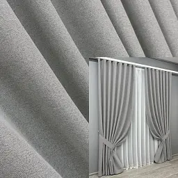 Комплект штор VR-Textil Ashen Night блекаут 2 шт 150x290 см світло-сірий (1840ш)