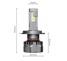 Комплект світлодіодних ламп Infolight M1 H4 55W - мініатюра 3