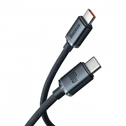 Кабель Baseus Crystal Shine Series Fast Charging Data Cable Type-C to Type-C 100W 1.2m CAJY000601 Black - мініатюра 2