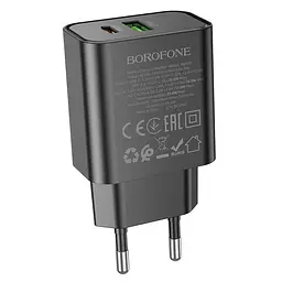 МЗП Borofone BA88A Navy PD20W+QC3.0 (1USB-A/1C) Black - мініатюра 3
