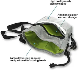 Сумка для вигулу і тренувань собак Voyager Pet Nylon Waterproof Dog Treat Training Pouch grey - мініатюра 8