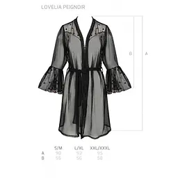 Повітряний пеньюар LOVELIA PEIGNOIR black - Passion L/XL - мініатюра 7
