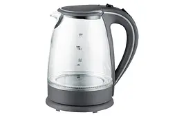 Електрочайник скляний Maestro MR-064-GREY 1.7 л 2000 Вт сірий